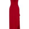 Allegra Off Shoulder Ruffle Midi Dress – Ruby Allegra Off Shoulder Ruffle Midi Dress – Ruby