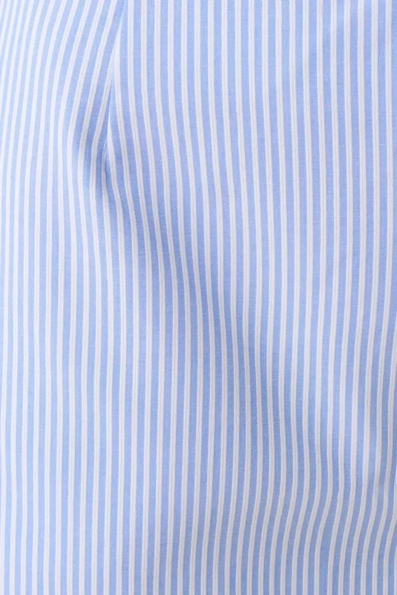 Allison Halter Sleeveless Shirt – Blue Pinstripe Allison Halter Sleeveless Shirt – Blue Pinstripe