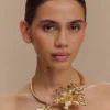 Allona Floral Choker – Gold