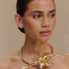 Allona Floral Choker – Gold
