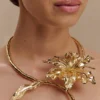 Allona Floral Choker – Gold
