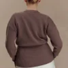 Amanda Statement Button Knit Cardigan – Cacao Brown Amanda Statement Button Knit Cardigan – Cacao Brown
