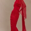 Amandine Ruched Slinky Maxi Dress – Ruby Amandine Ruched Slinky Maxi Dress – Ruby