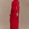 Amandine Ruched Slinky Maxi Dress – Ruby Amandine Ruched Slinky Maxi Dress – Ruby