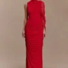 Amandine Ruched Slinky Maxi Dress – Ruby Amandine Ruched Slinky Maxi Dress – Ruby