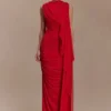 Amandine Ruched Slinky Maxi Dress – Ruby Amandine Ruched Slinky Maxi Dress – Ruby