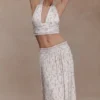 Amaris Gathered Plisse Maxi Skirt – Floral Ditsy Print Amaris Gathered Plisse Maxi Skirt – Floral Ditsy Print