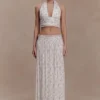 Amaris Gathered Plisse Maxi Skirt – Floral Ditsy Print Amaris Gathered Plisse Maxi Skirt – Floral Ditsy Print