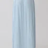 Amaris Gathered Plisse Maxi Skirt – Pale Blue Amaris Gathered Plisse Maxi Skirt – Pale Blue
