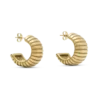 Amelia Textured Hoop – Gold