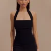 Amelita Suiting Halter Top – Black Amelita Suiting Halter Top – Black