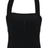 Amelita Suiting Halter Top – Black Amelita Suiting Halter Top – Black