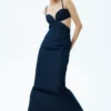 Amila Denim Cupped Maxi Dress – Indigo Blue Amila Denim Cupped Maxi Dress – Indigo Blue