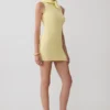 Amilee Scarf Knit Mini Dress – Lemon Amilee Scarf Knit Mini Dress – Lemon
