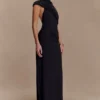 Analia Chiffon Maxi Dress – Black