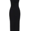 Anastasia One Shoulder Modal Midi Dress – Black