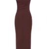 Anastasia One Shoulder Modal Midi Dress – Mahogany
