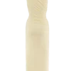 Anastasia One Shoulder Modal Midi Dress – Pale Lemon Anastasia One Shoulder Modal Midi Dress – Pale Lemon