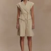 Andina Shortsleeve Linen Top – Natural Beige