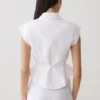 Andina Shortsleeve Linen Top – White