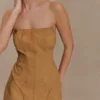 Andy Faux Suede Mini Dress – Camel Andy Faux Suede Mini Dress – Camel