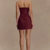 Andy Faux Suede Mini Dress – Wine