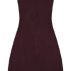 Andy Faux Suede Mini Dress – Wine
