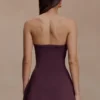 Anette Bandage Knit Strapless Top – Chocolate