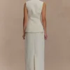 Angelie Suiting Vest Top – Ivory