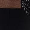 Angelique Beaded Crepe Maxi Dress – Black
