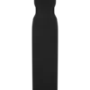 Angelique Beaded Crepe Maxi Dress – Black