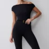 Anh One Shoulder Modal Jumpsuit – Black Anh One Shoulder Modal Jumpsuit – Black