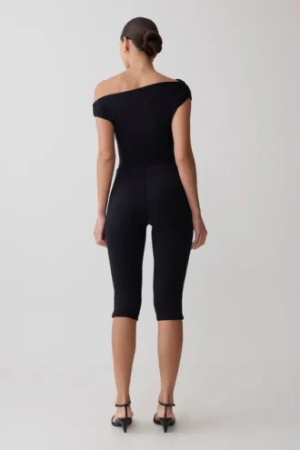 Anh One Shoulder Modal Jumpsuit – Black Anh One Shoulder Modal Jumpsuit – Black