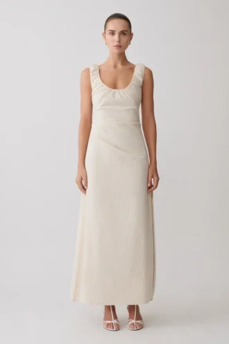 Anisa Scoop Neck Maxi Dress – Stripe