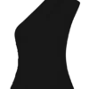 Anna One Shoulder Modal Top – Black Anna One Shoulder Modal Top – Black