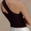 Anna One Shoulder Modal Top – Cacao Brown Anna One Shoulder Modal Top – Cacao Brown