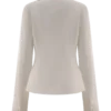 Annalee Cotton Beaded Tie Shirt – White