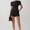 Anne Satin Mini Short – Black Anne Satin Mini Short – Black