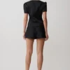 Anne Satin Mini Short – Black Anne Satin Mini Short – Black