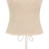 Annie Strapless Tie Back Linen Top – Natural