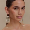 Annika Horizontal Resin Drop Earrings – Gold
