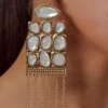 Annika Horizontal Resin Drop Earrings – Gold