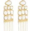 Annika Horizontal Resin Drop Earrings – Gold