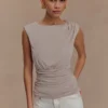 Anthony Short Sleeve Top – Taupe Anthony Short Sleeve Top – Taupe