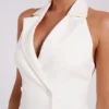 Antoinette Pleated Mini Dress – Ivory Antoinette Pleated Mini Dress – Ivory
