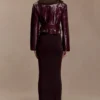 Archie Croc Faux Leather Cropped Jacket – Burgundy Archie Croc Faux Leather Cropped Jacket – Burgundy