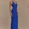 Ari Tape Yarn Knit Maxi Dress – Cobalt Blue