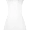 Ariana Pleated Neck Mini Dress – Ivory Ariana Pleated Neck Mini Dress – Ivory