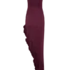 Arielle Off Shoulder Ruffle Midi Dress – Plum
