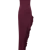 Arielle Off Shoulder Ruffle Midi Dress – Plum